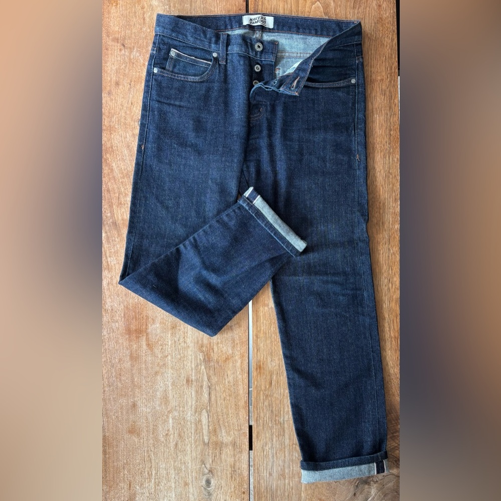 Naked & Famous Men's Jeans SuperSkinny Guy - Stretch Selvedge TAG SZ 33  NWOT - Picture 6 of 16